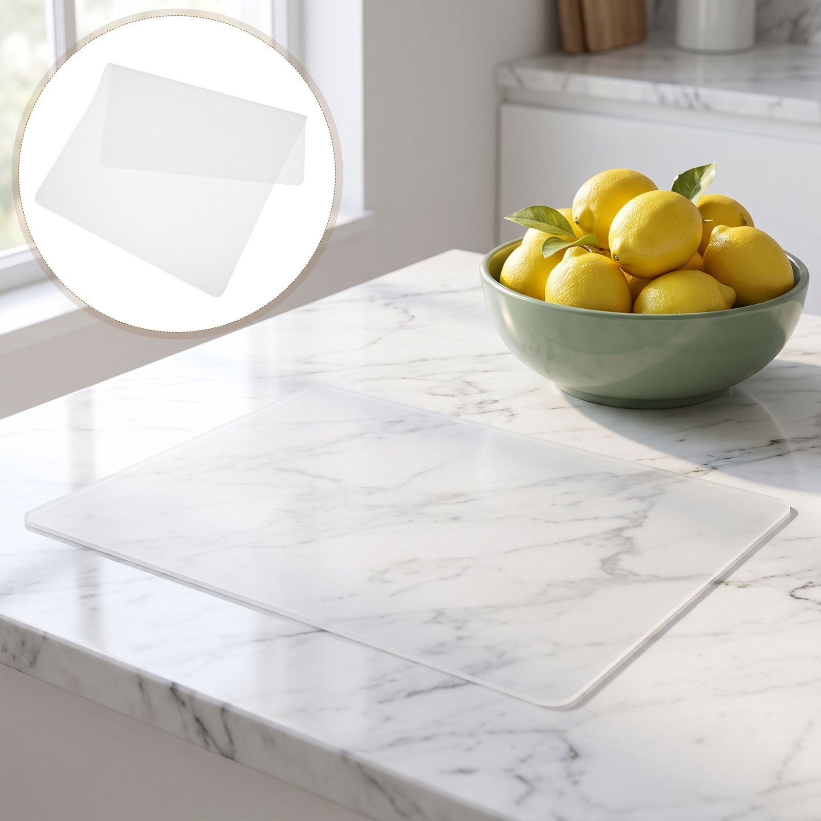 Kitchen Baking Counter - 2Pcs Transparent Silicone Mat for Kitchen