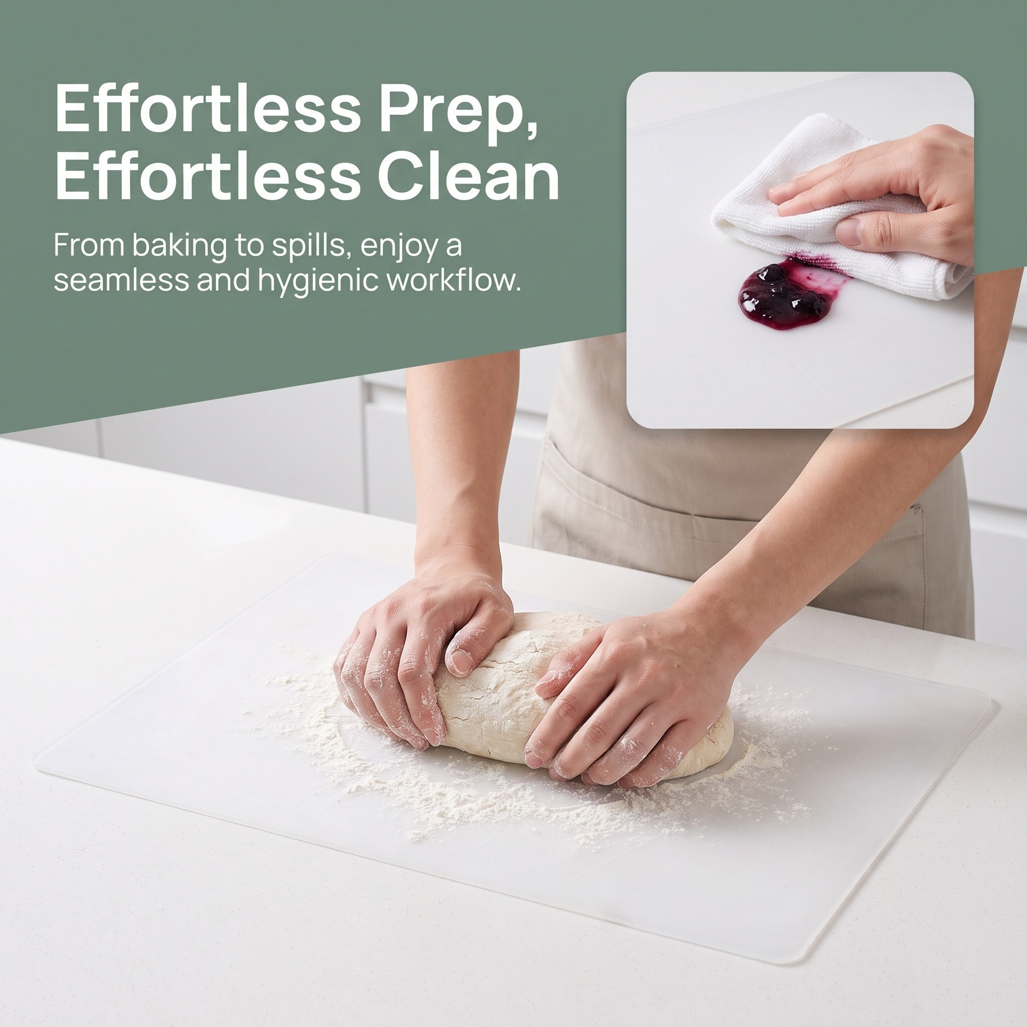 2Pcs Transparent Silicone Mat  - огляд і ціна Kitchen Baking Counter