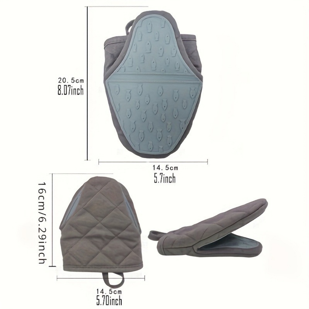 1PC Fish Shaped Silicone Anti  - огляд і ціна Kitchen Baking Gloves