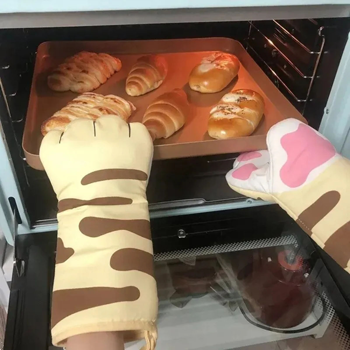 Microwave Long Cotton Gloves C - огляд і ціна Kitchen Baking Gloves