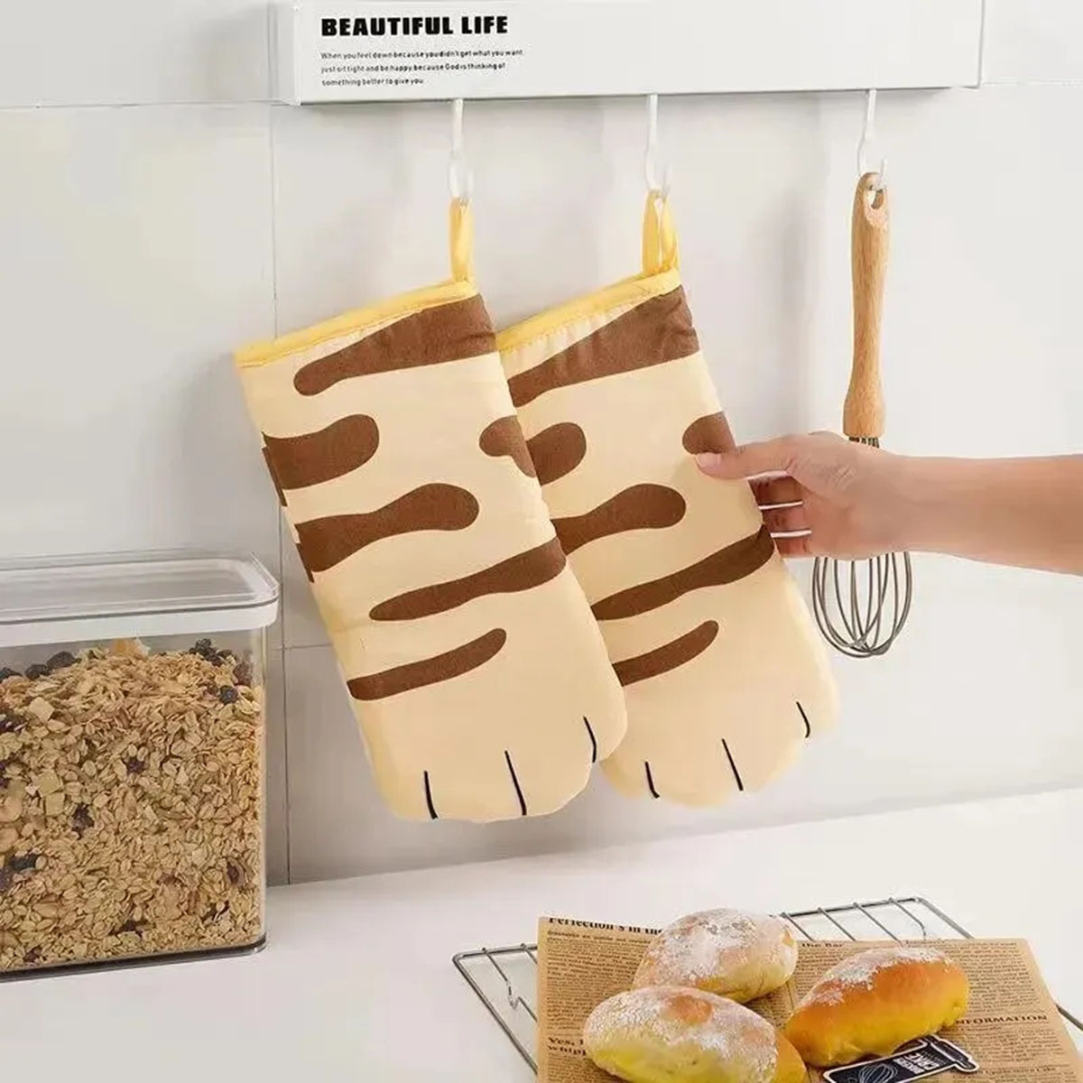 Microwave Long Cotton Gloves C - огляд і ціна Kitchen Baking Gloves