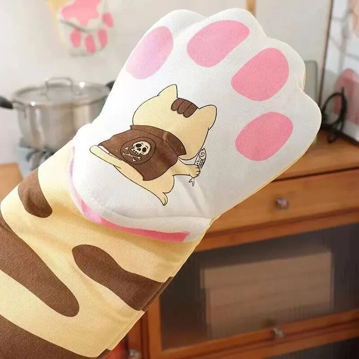 Microwave Long Cotton Gloves C - огляд і ціна Kitchen Baking Gloves
