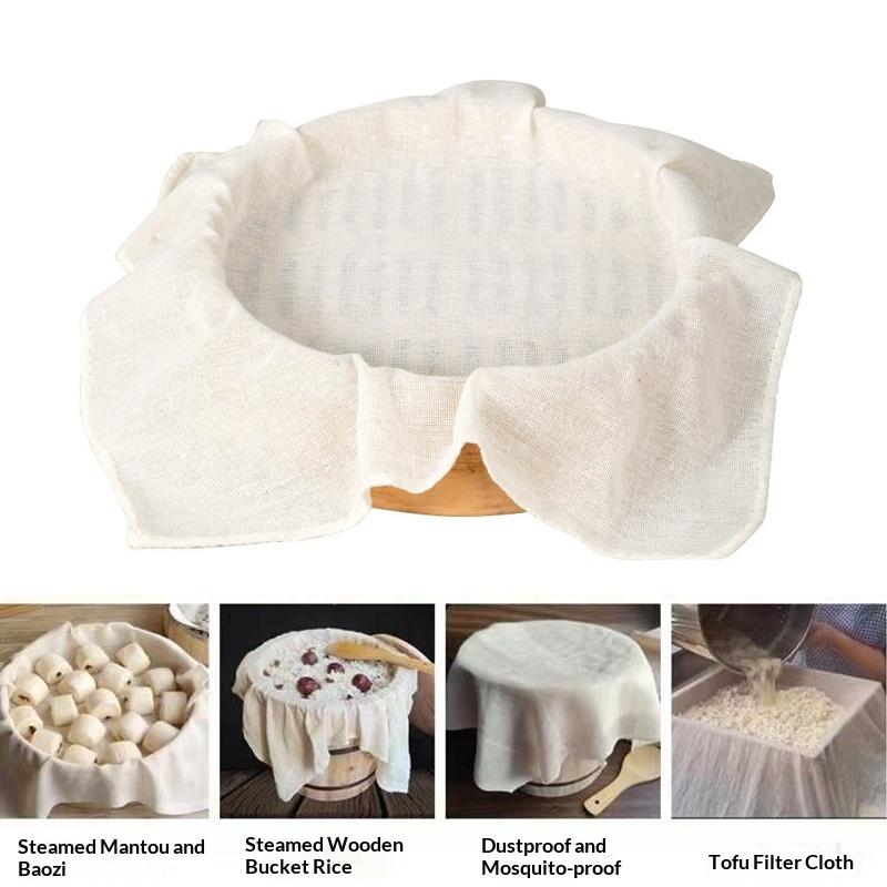 3Pcs Round Pure Cotton Steamer - огляд і ціна Kitchen Baking Mat