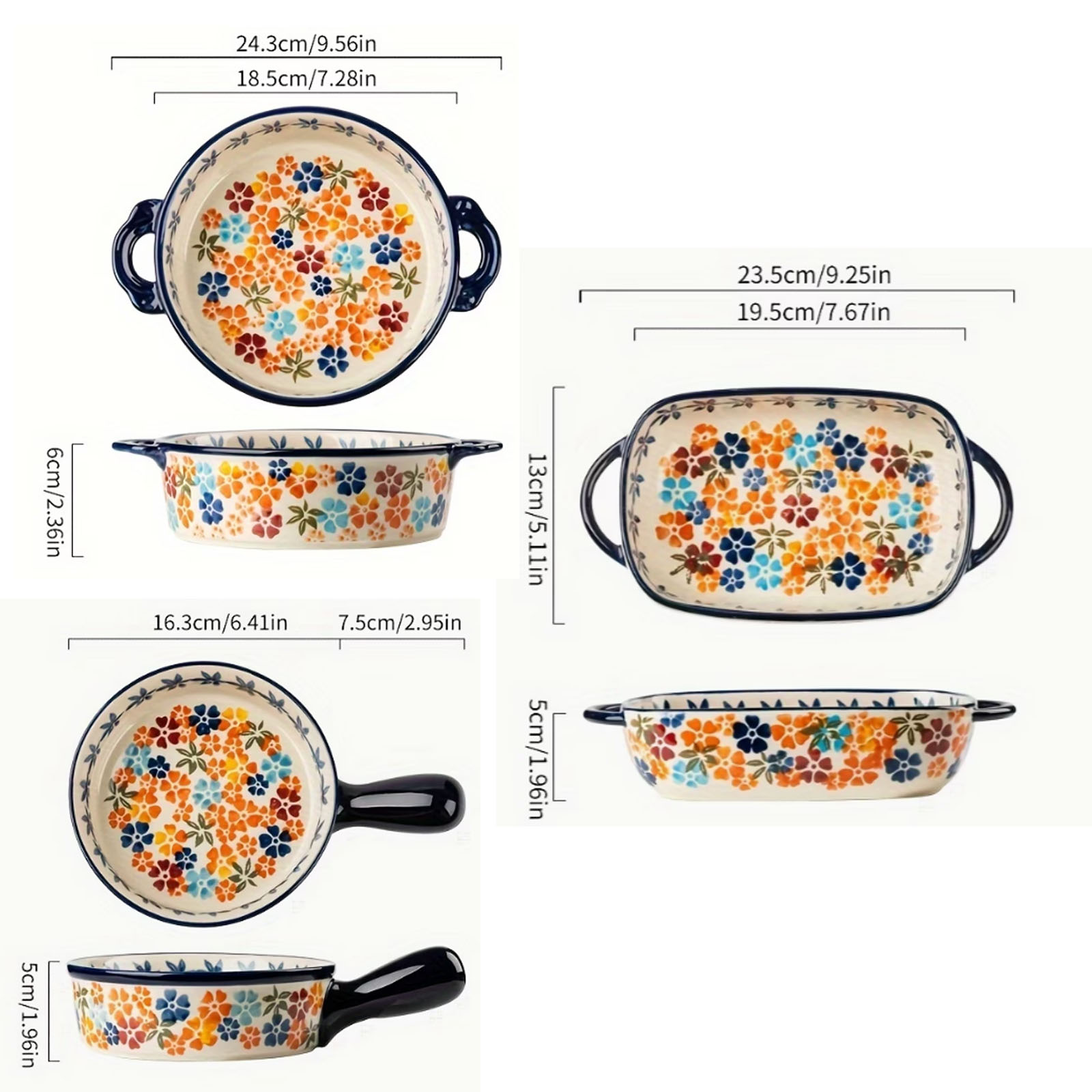 1pc, Colored Hand-Painted Cera - огляд і ціна Kitchen Baking Dishes